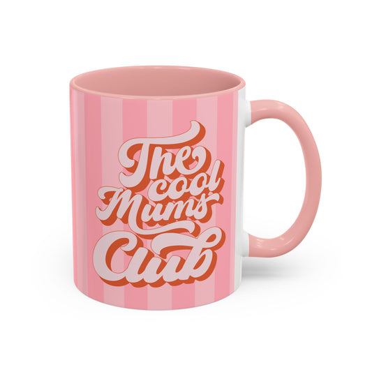 The Cool Mums Club Mug in Pink Stripe