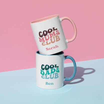 Cool Mums and Dads Club Personalised Mug Set