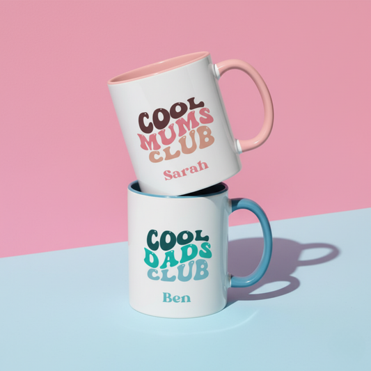 Cool Mums and Dads Club Personalised Mug Set