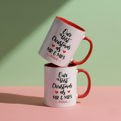 First Christmas as Mr & Mrs Mug Set