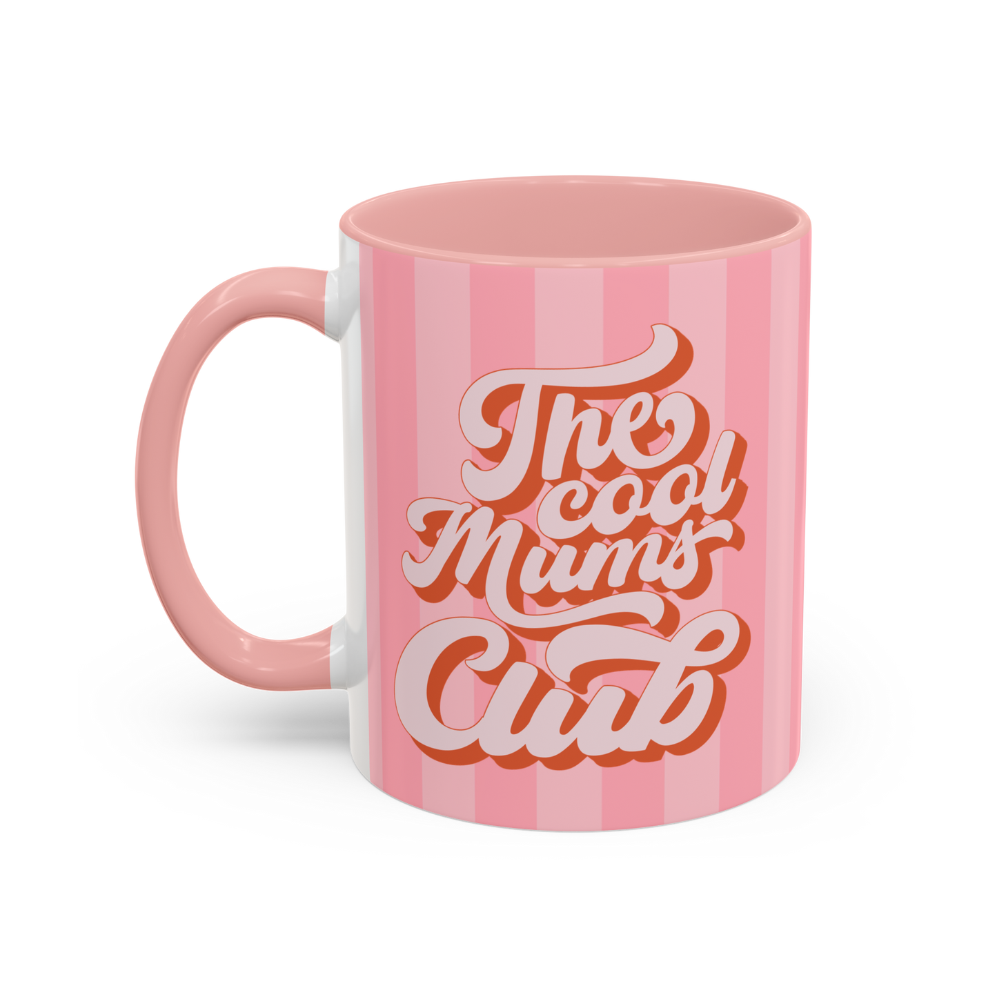 The Cool Mums Club Mug in Pink Stripe